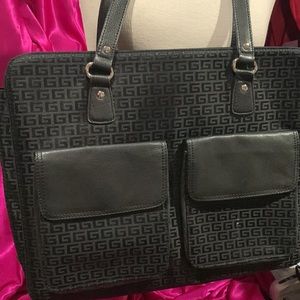 KBG black LARGE laptop/work bag.Great cond.3 zip compartments.